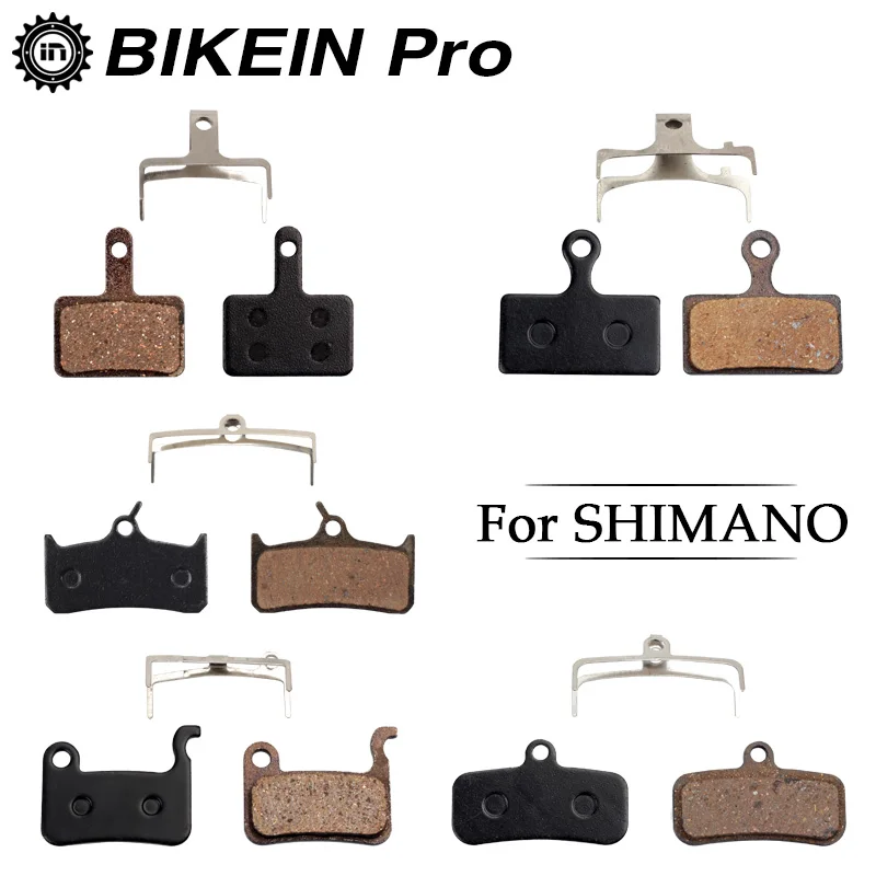 BIKEIN 4 Pairs MTB Bike Resin Disc Brake Pads Bicycle Semi Metallic
