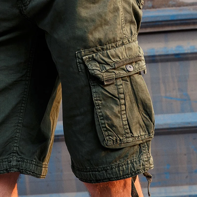 MASCUBE Горячие камуфляжные карго шорты милитари мужская верхняя одежда хлопок свободные рабочие брюки армейский многокарманный Повседневный Masculino
