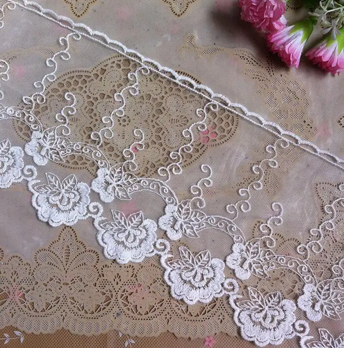 2016 New 3 Meters/Lot 13cm/5.2'' DIY Lace Trims Hollow Out Design Embroidery Ribbon Wedding Bride Dress Sewing Craft | Дом и сад