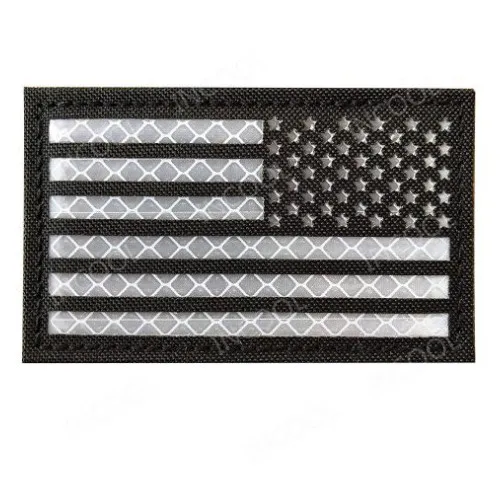 Infrared Reflective American Flag United States USA US Flags IR Patches Military Tactical Blue Line Patch Biker Fastener Badges 