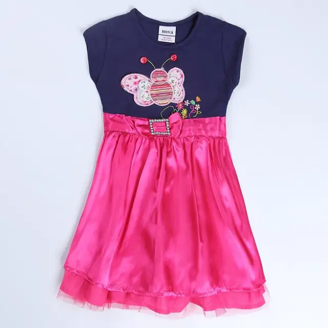 New Fashion Dress Girls Kids Watermelon Red Wear Roses with Lace ...