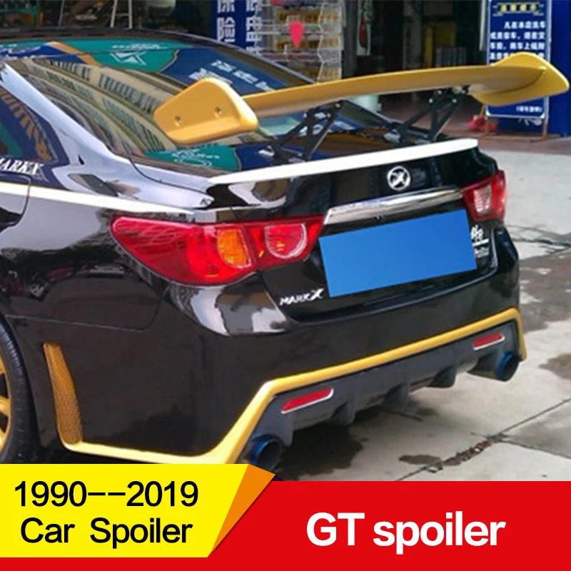 

Universal Car Spoiler Wing Perforation installation GT Tail Decoration Auto Accessories Car-styling carbon fiber