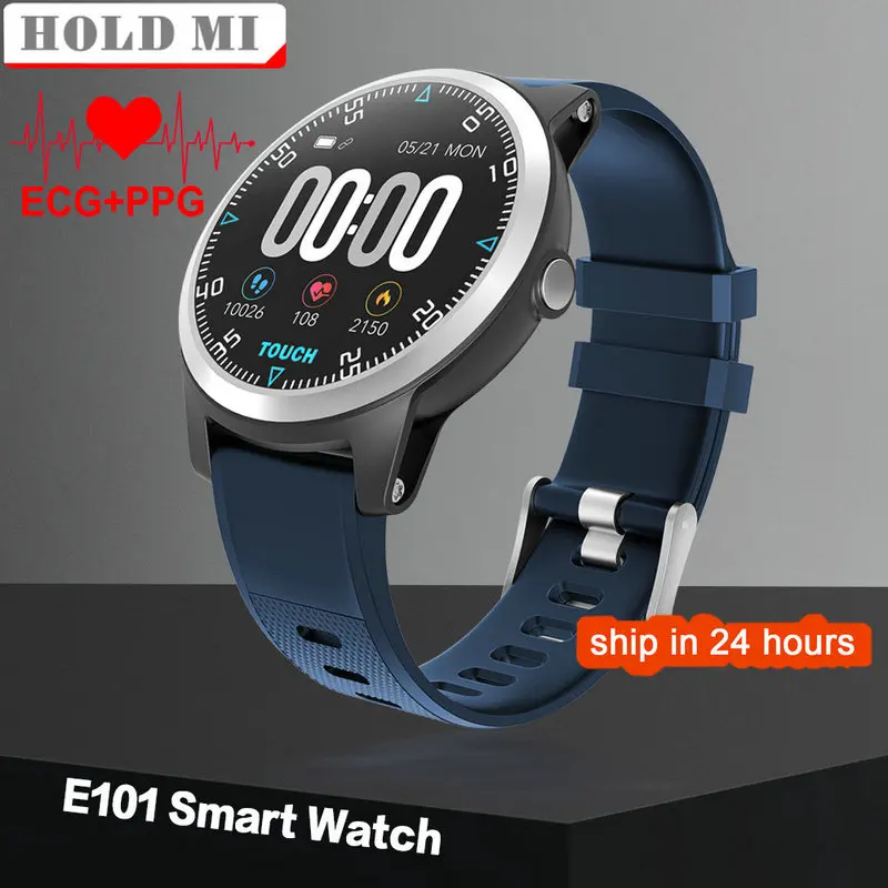 

E101 Smart Watch ECG PPG Double Heart Rate Monitor and Blood Pressure Bluetooth Smartwatch Sport Fitness Tracker Watch