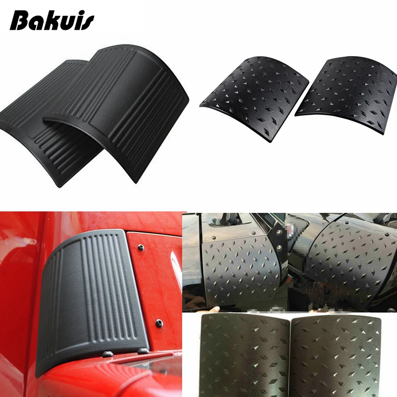 2 шт. автомобильная наклейка чехол для кузова черный Jeep Wrangler JK 2007 2015 АБС пластик