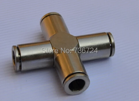

4mm union cross pneumatic brass push in air fitting