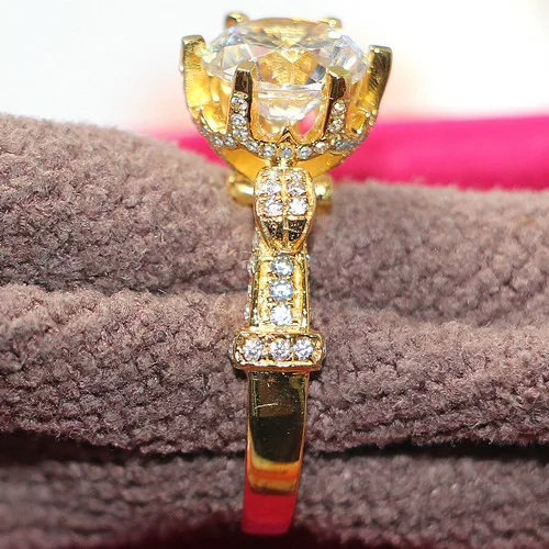 Качественное Брендовое кольцо 3Ct с искусственным бриллиантом для женщин