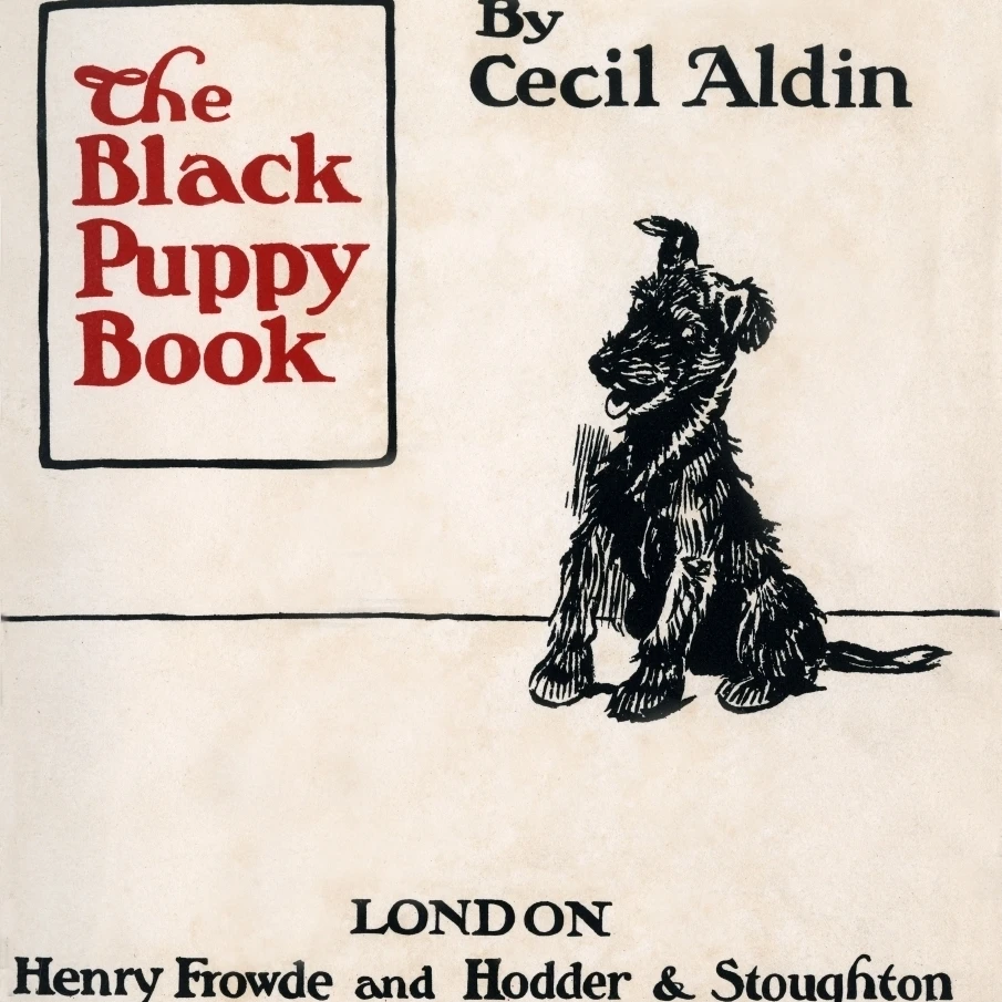 Title Page Design By Cecil Aldin  The Black Puppy Book Poster Print By Mary Evans Picture Library (24 X 36)