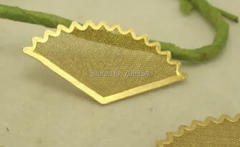 

300pcs/lot 31*17mm brass fan filigree wrap flower end beads jewelry findings