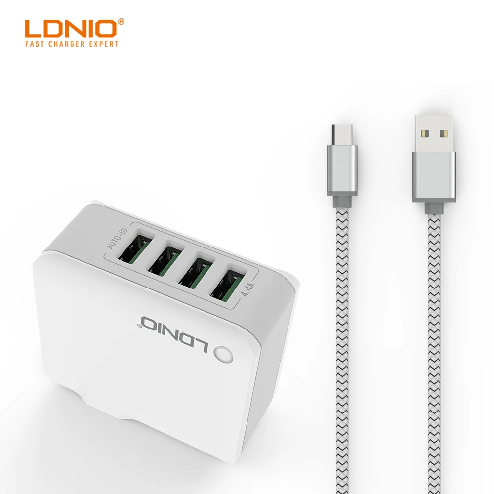LDNIO A4403 четыре порта универсальное USB зарядное устройство для путешествий iPhone samsung