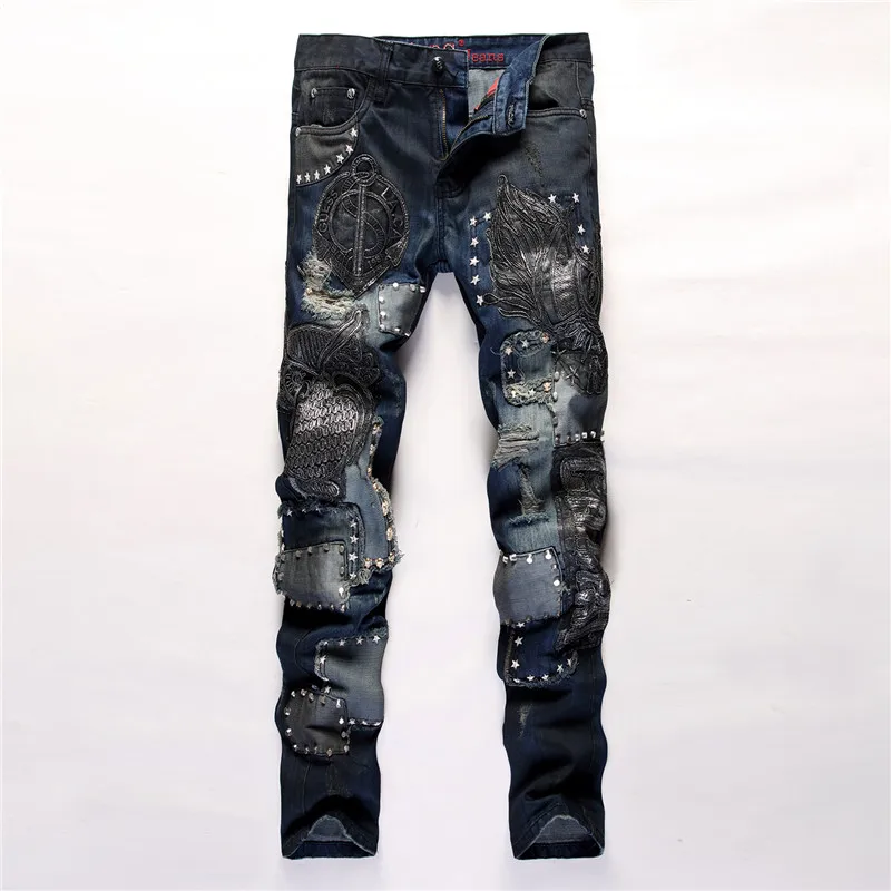 Buy Skinny Jeans For Men Brand Designer Distressed Owl