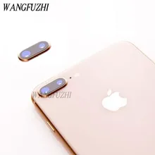 WANGFUZHI для iphone 8 Plus 5," оригинальная задняя Сапфировая кристаллическая камера стеклянная линза с металлической рамкой Запасная часть