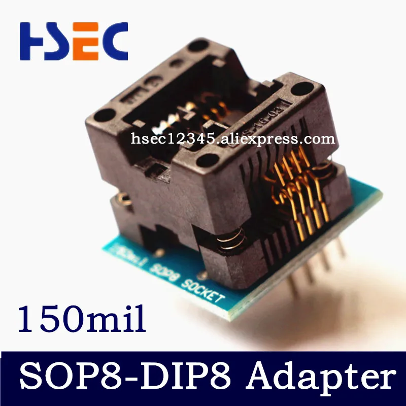 150mil 200mil SOIC8 SOP8 To DIP8 EZ Programmer Adapter Socket Converter