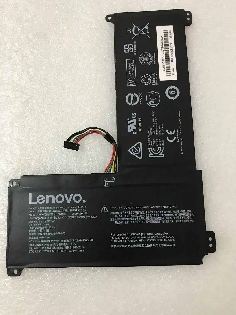 Новые оригинальные Аккумулятор для Lenovo IdeaPad 120S-11IAP 14IAP 130S-11IGM 14IGM S130-11IGM 14IGM 0813007 5B10P23779 BSNO3558E5