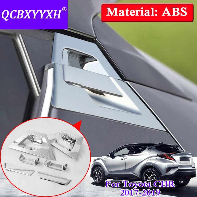 QCBXYYXH ABS Carbon Black Trim Rear Door Handles Cover Sticker Exterior
