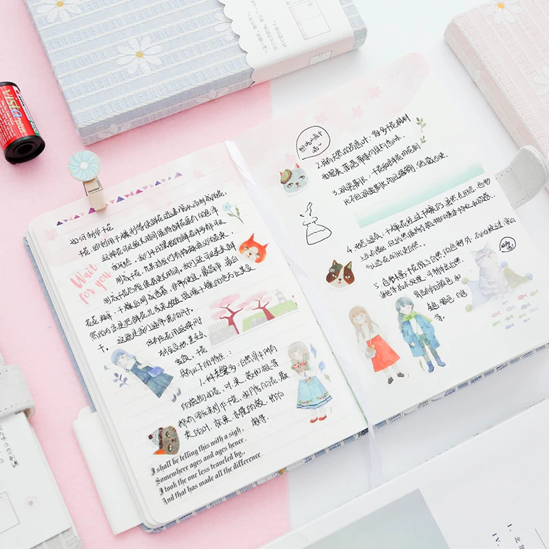 

Cloth cover color pages buckle this lovely students hand books small fresh notepad children