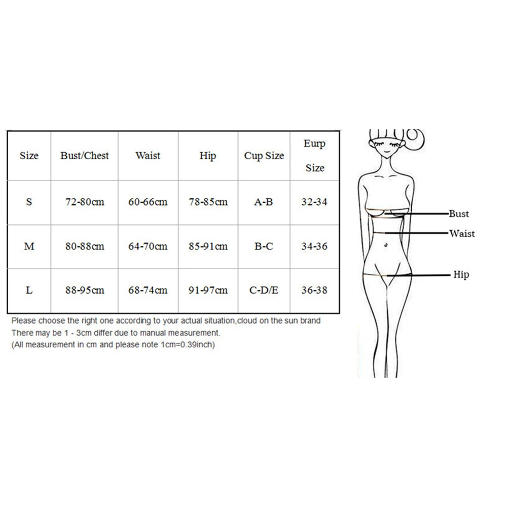 Summer New Bikini Sexy Women One Piece Solid Color Bandage Bathing Suit Push Up Padded Bikinis Swimsuit Swimwear Biquini