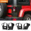 SHINEKA Auto Rücklicht Rücklicht Lampe Schutz ABS Abdeckung Trim Protector für Jeep Wrangler 2007 2016 Auto Zubehör|Autoaufkleber| -