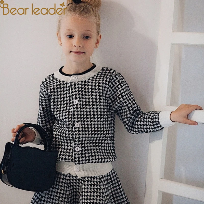 Bear Leader/комплекты для девочек коллекция 2021 года новые весенние розовые вязаные