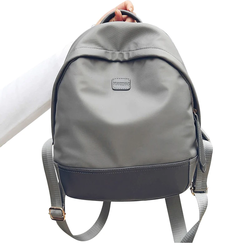 Simple Designer Backpack Women Travel Bag Luggage Gray Nylon Mini Backpacks For Teenage Girls ...