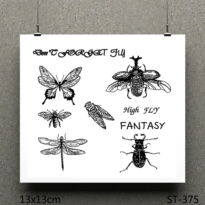

ZhuoAng Insect combination design stamp / scrapbook rubber stamp / craft clear stamp card / seamless stamp