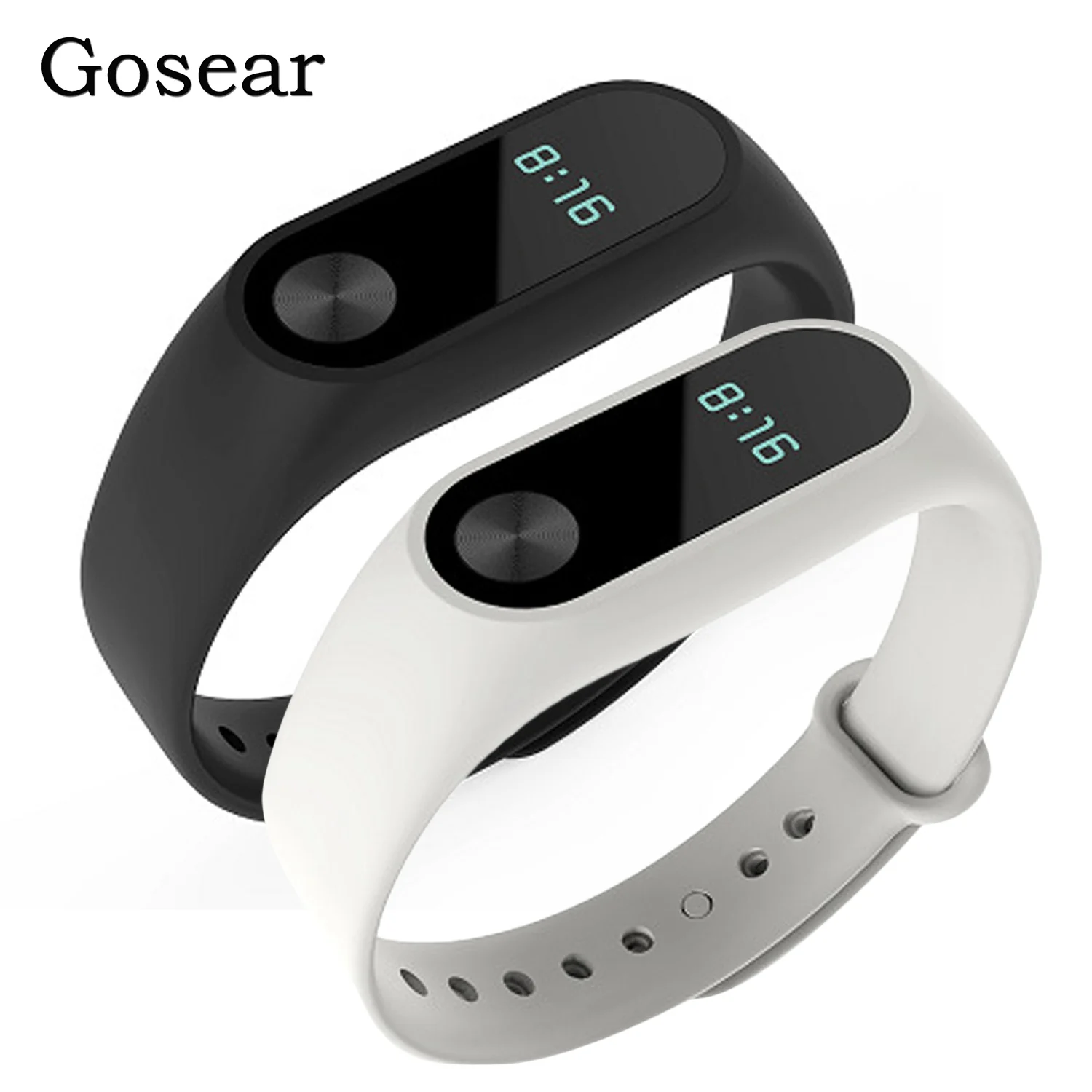

Gosear 2 PCS Fashion Silicone Replacement Wristband Strap Bracelet Accessories for Xiaomi Xiomi Xiao Mi Band Miband 2 Band2