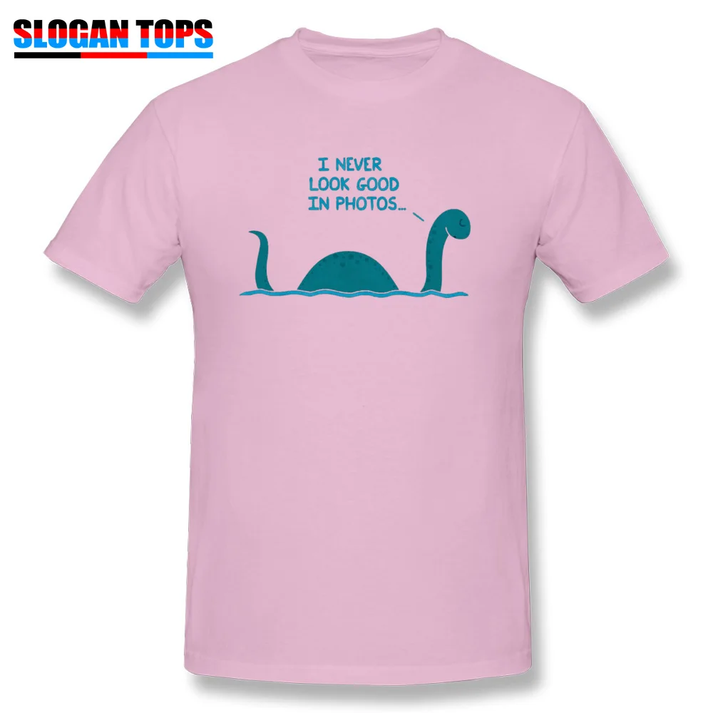 Monster Issues Nessie 13128 Cotton Fabric Men Short Sleeve T Shirt Birthday Labor Day T Shirts New Design Crew Neck Tee Shirt Monster Issues Nessie 13128 pink