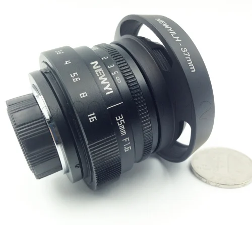 7 в 1 комплект 35 мм f/1,6 CCTV Мини объектив для Nikon1 V1/J1/V2/J2/J3/V3/S1/S2/AW1/JMount камеры и адаптер бленды