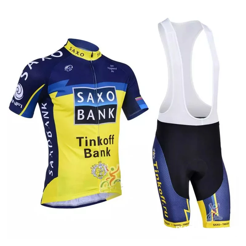 breathable 9D pad tinkoff cycling jersey set short sleeve ...