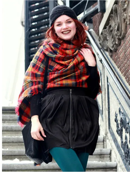 Za genuine Western Major hot fashion fashion font b Tartan b font scarfs Plaid colour lattice