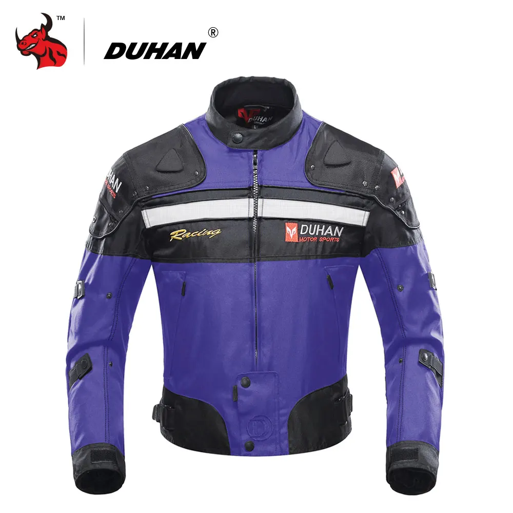 

DUHAN Motorcycle Jacket Men Moto Jacket Oxford Cloth Motocross Clothing Winter Motorcycle Clothing With Five Protector Guards