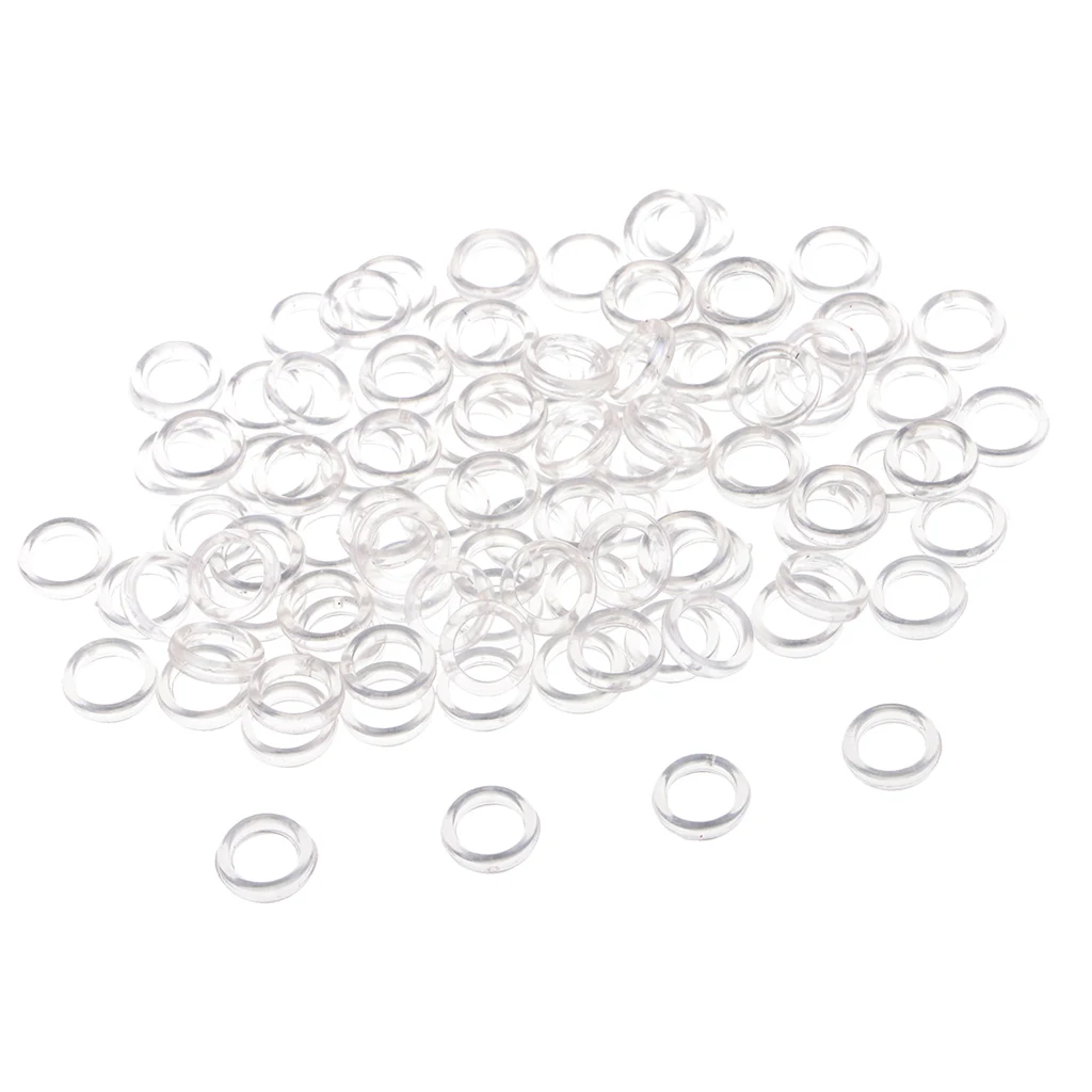 100 Pieces Nylon Bra Strap Adjuster Slider O Ring Lingerie DIY Sewing Crafts 6mm