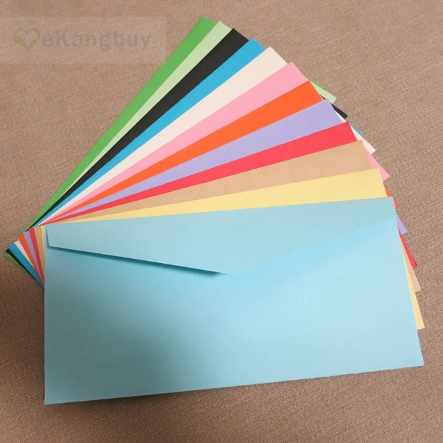 50pcs 22x11cm color paper envelope wedding invitation envelopes card