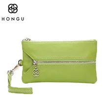 Hongu Роскошные Пояса из натуральной кожи дамы Сумки Ключи бумажник портмоне для Для женщин карты Сумки Мини Топ-ручка карман на молнии кошелек