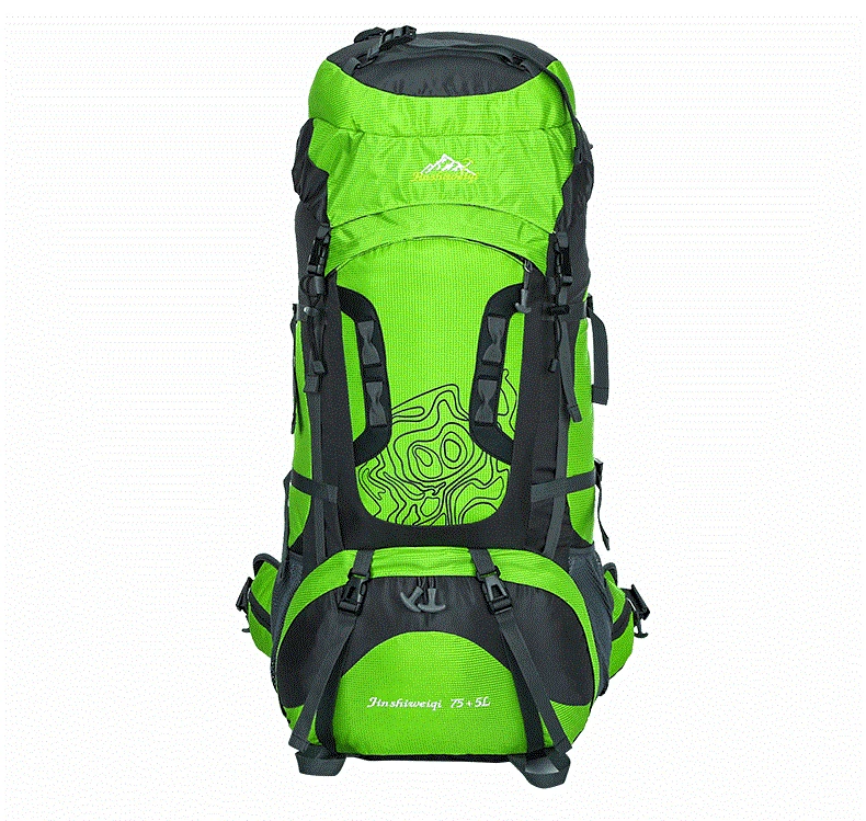 80L Outdoor Backpack Unisex Large Professional Mountaineering Backpack Waterproof Nylon Bags Climbing Hiking Camping Rucksack
