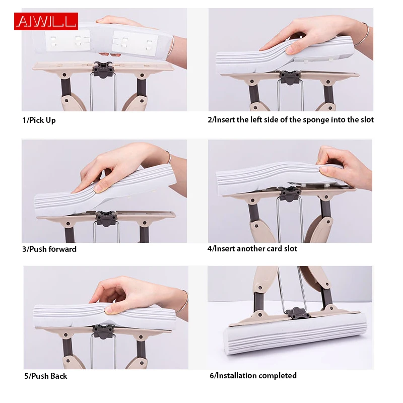 Floor Mop AIWILL Simple convenient durable Floor Cleaning Mop Household Cleaning Tools Folding Absorbing Squeeze Water mops