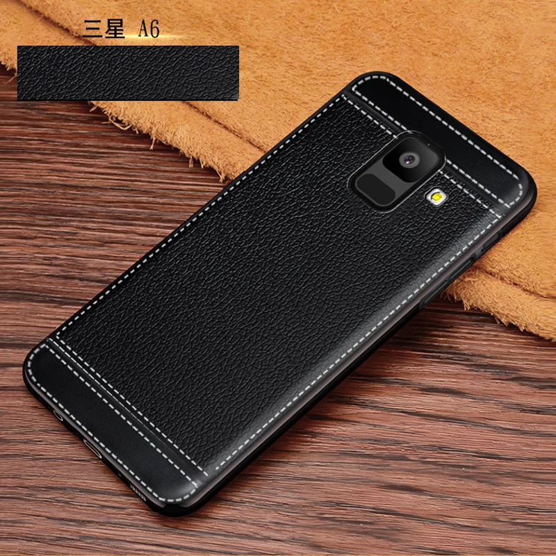 For Samsung Galaxy A6 2018 Case,Silicon Full Leather pattern Soft TPU Back Cover for Samsung Galaxy A6 plus 2018 Phone bags (7)