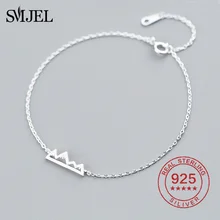 SMJEL в богемном стиле браслет с изображением гор для Для женщин ручной работы 925 пробы серебряные браслеты для запястий, браслеты, серьги, серьги кисточки feminina