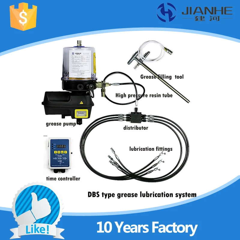 Full set central lubrication system with 6 Lubrication point DBS type Grease Lubrication Pump For CNC Machine