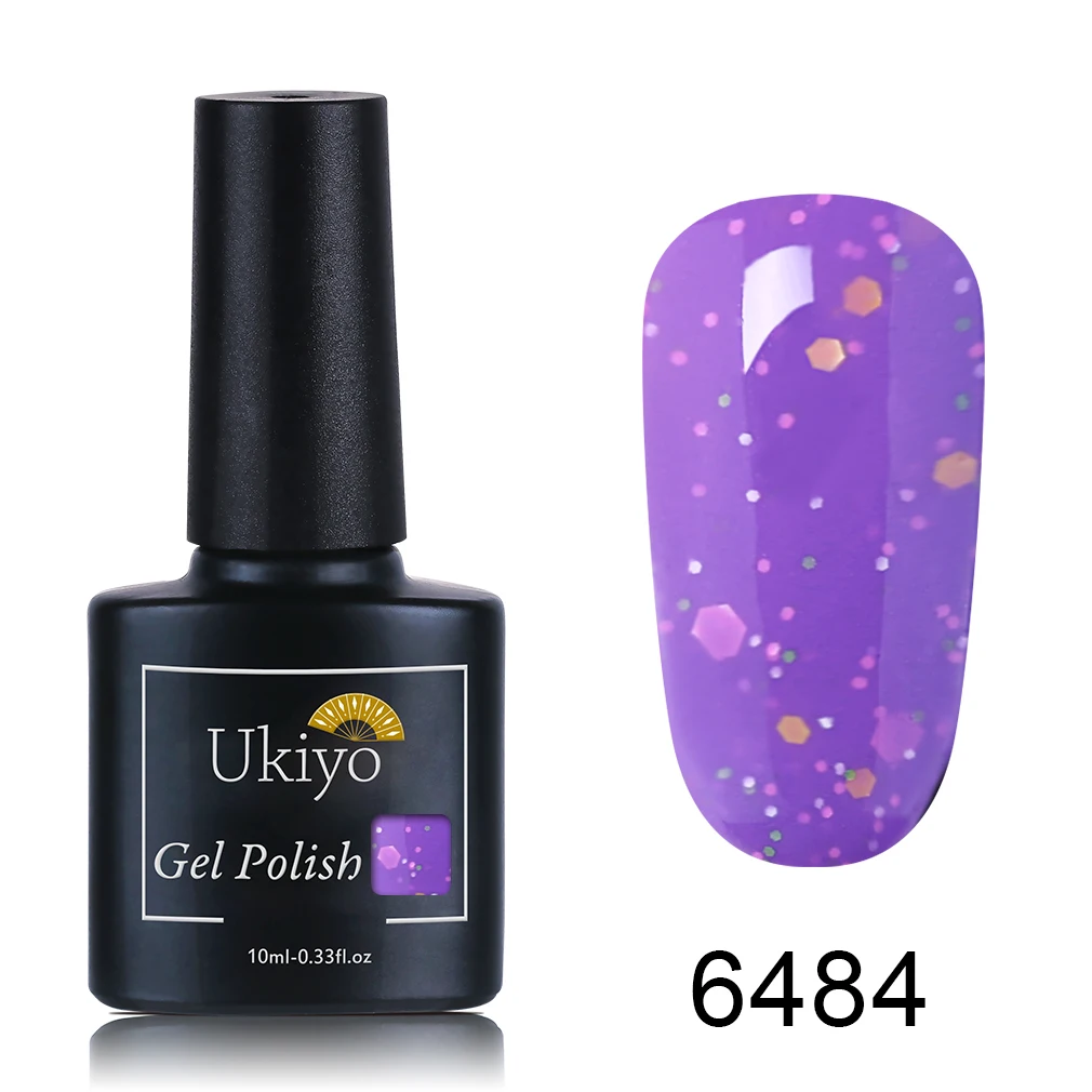 Ukiyo 10 мл сырный Гель-лак для ногтей Soak Off UV светодиодный Гель-лак для ногтей Полупостоянный карамельный цвет гель-Лаковая основа топ-Гель-лак - Цвет: 6484