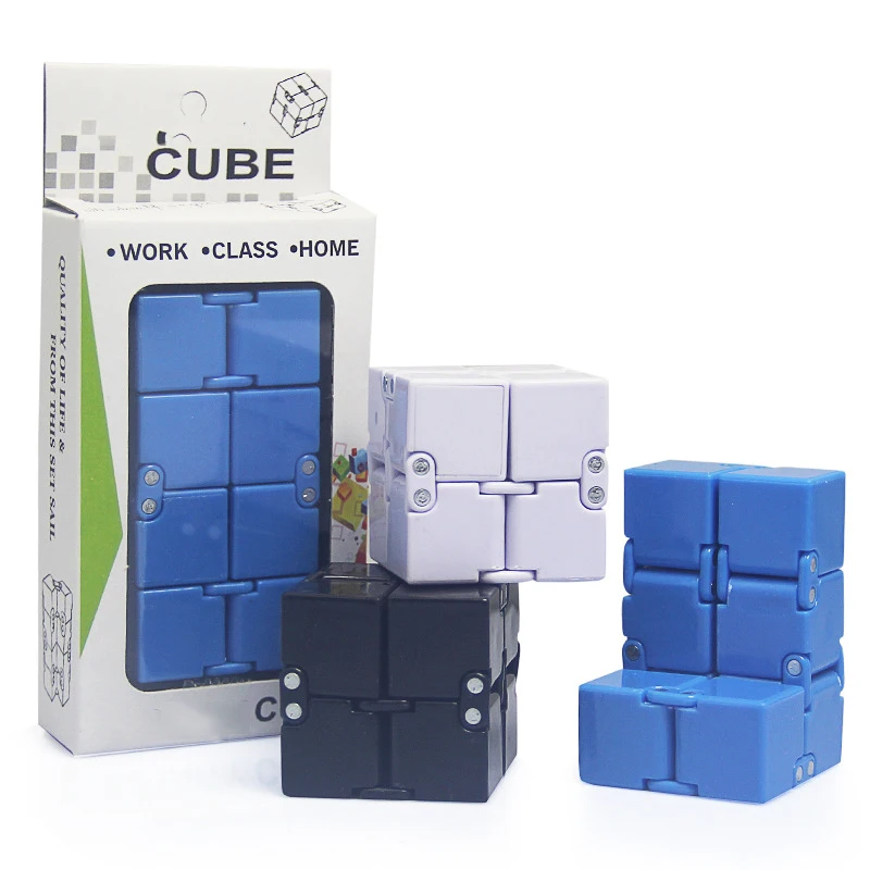

ABS Stress Relief Cube Flip Cube Creative Folding Block Anti - irritability for Students Overtired Finger Fidget Toys