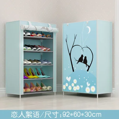 Луи мода обувные шкафы утолщение спальня простой бытовой дверной проем многофункциональная ткань для хранения пыли - Цвет: G3