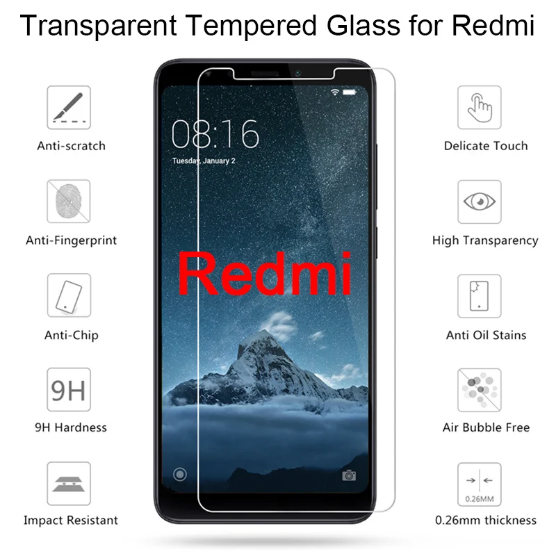 Жесткое закаленное стекло для Xiaomi Redmi 6A 5A 4A Защитное стекло для Xiomi Redmi 4X4 Prime 3 Pro 3S 3X2 Защита экрана