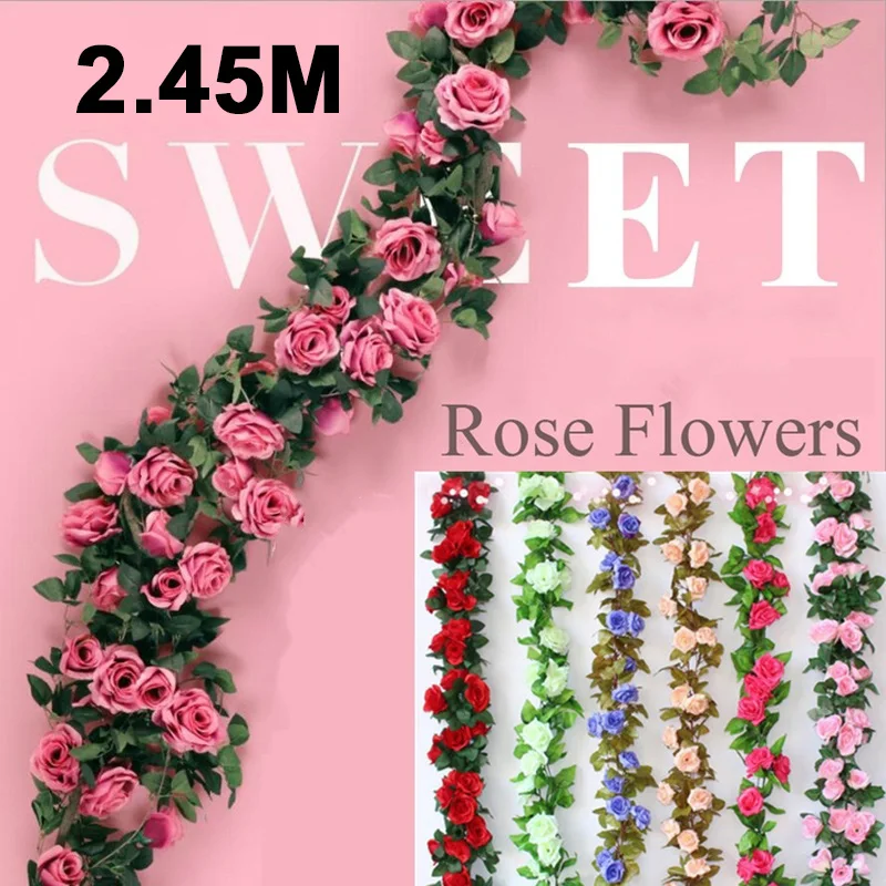 

Emulation 9 Heads Rose Rose Flower String for Fake Plant Photo Props for Simulation Rose Vines Artificial Rose Flowers