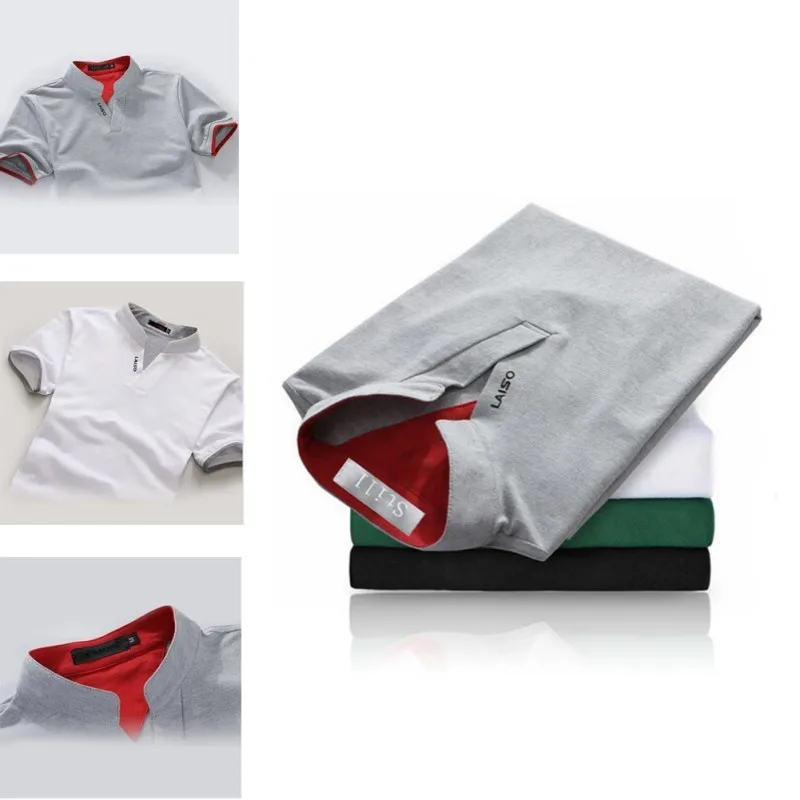 Дышащая спортивная мужская футболка M-XXXL дропшиппинг оптовая продажа Стенд воротник футболка с коротким рукавом футболка 6 цветов