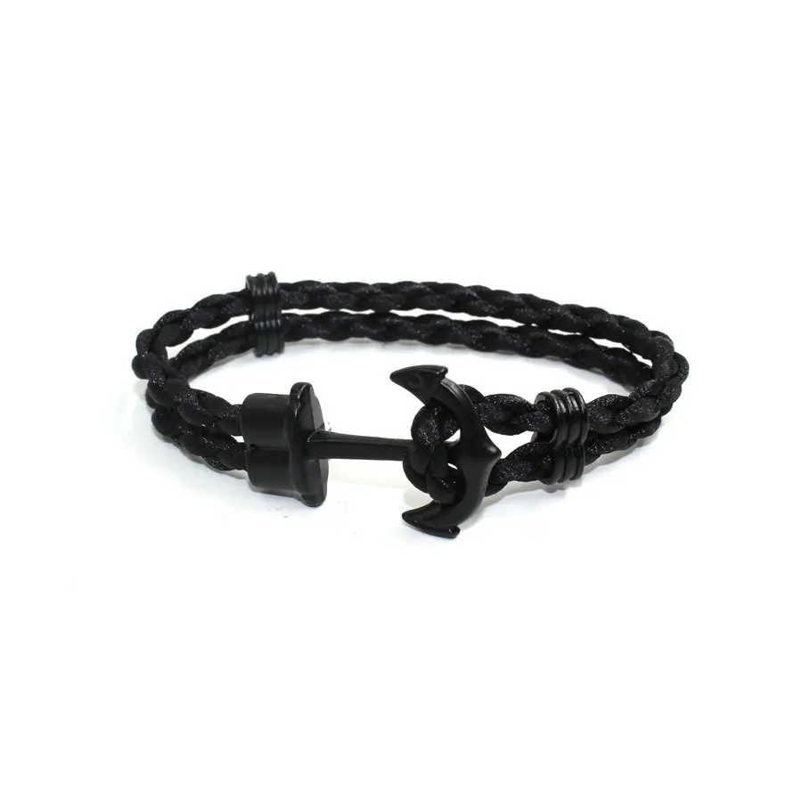 

PJX Hot Style Hot Black Anchor Bracelet For Unisex Blacks Color Zinc-Alloy Charm Bracelets Wedding Giftting Jewelry B-CXY-002