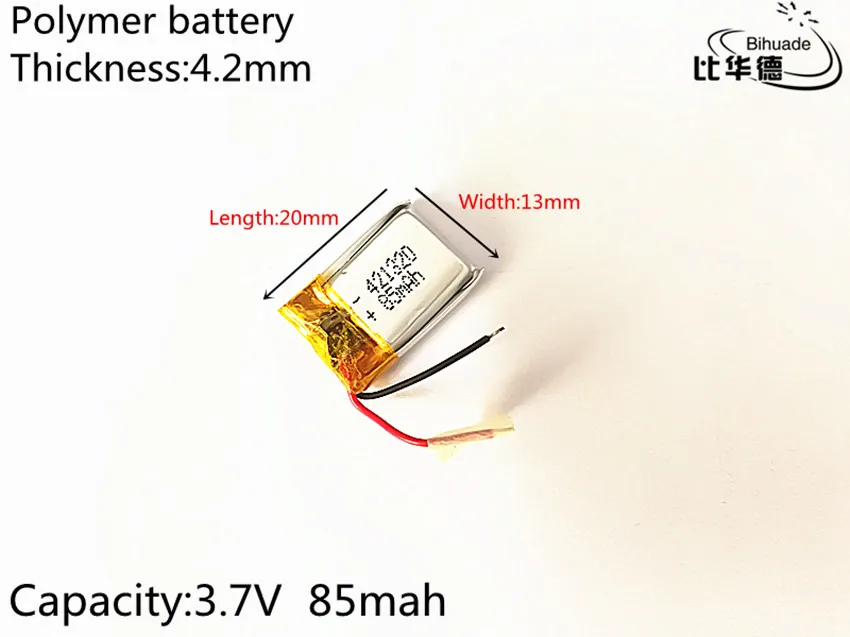 3,7 V, 85 мАч, 421320 PLIB; полимерная литий-ионная/литий-ионный аккумулятор для gps, mp3, mp4, mp5, dvd, bluetooth, мобильный телефон, динамик