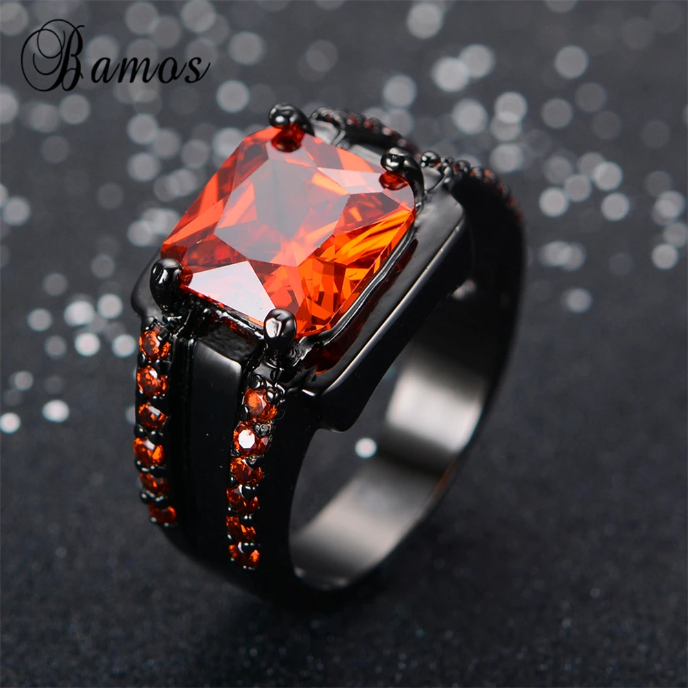 bamos male red geometric ring high quality fashion black gold filled jewelry vintage wedding rings for - Red Wedding Rings bamos male red geometric ring high quality fashion black gold filled jewelry vintage wedding rings for - Red Wedding Rings