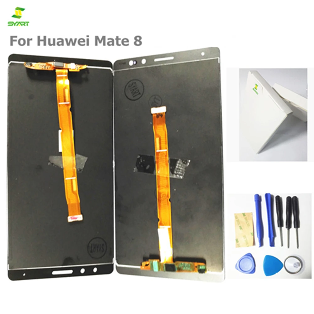

1920x1080 Mate8 For Huawei Mate 8 LCD Screen Display+Touch Digitizer Complete Assembly Replacement Black White Gold Tools Kit