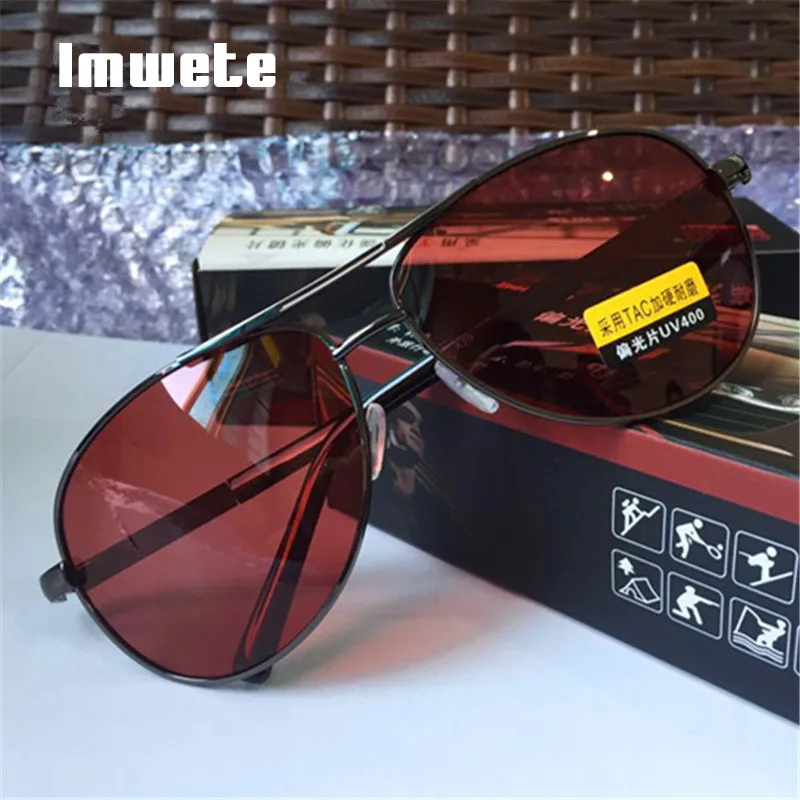 Imwete Polarized Sunglasses Men TAC HD Sun Glasses Female Male Night Vision Driving Glasses Goggles UV400 Yellow Lens Eyeglasses