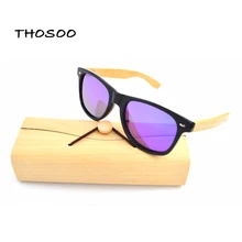 Деревянный Солнцезащитные очки для женщин Поляризованные линзы бамбуковые руку Bamboo PC Защита от солнца Очки Конструктор из дерева Солнцезащитные очки для женщин